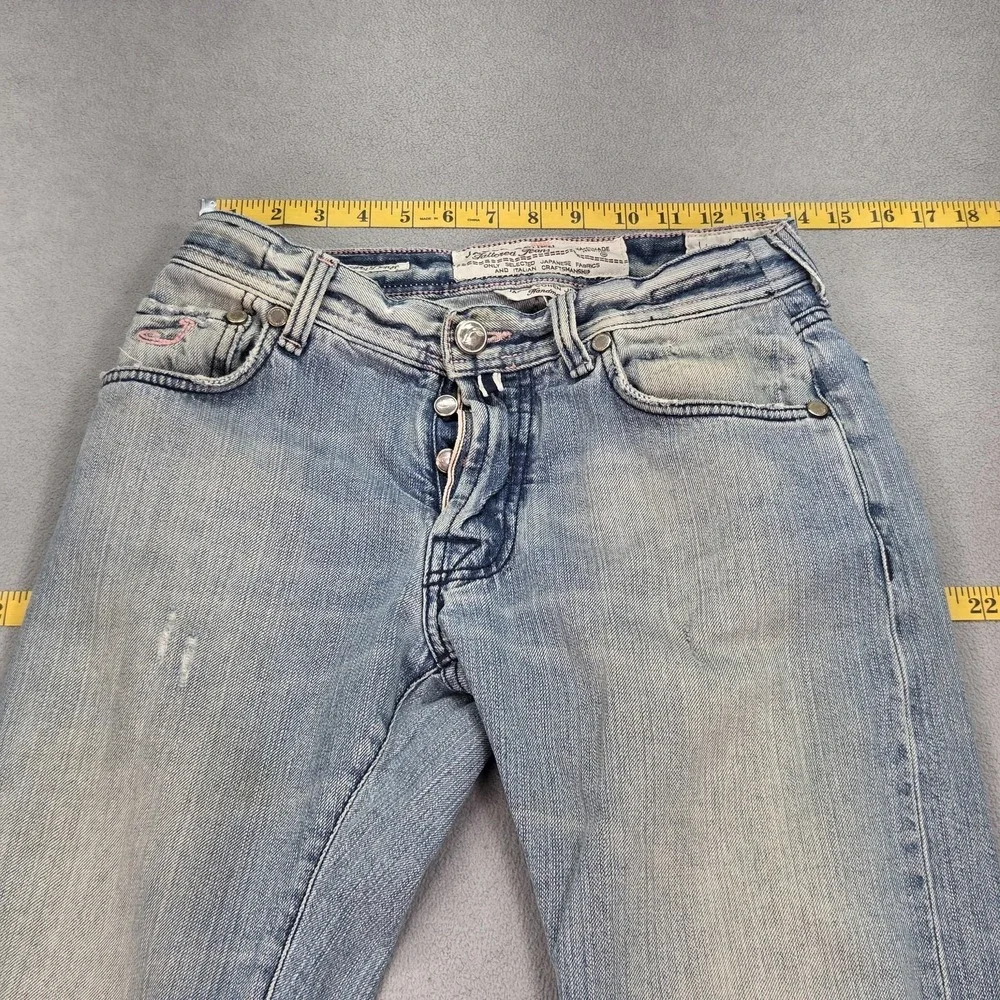 Jacob Cohen Jeans Mens 30x26 Selvedge Straight Button‎ Fly Made Italy Fits 28x26